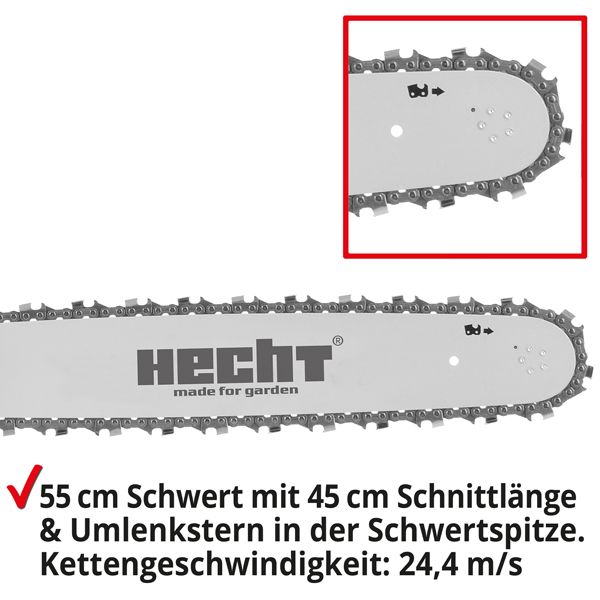 Hecht 962 Benzin Kettensäge Motorsäge Motorkettensäge Oregon Schwert & Kette in Greven