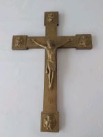 Antik Kreuz Holz Messing Jesus  INRI ca. 50 x 35 Baden-Württemberg - Steinheim an der Murr Vorschau