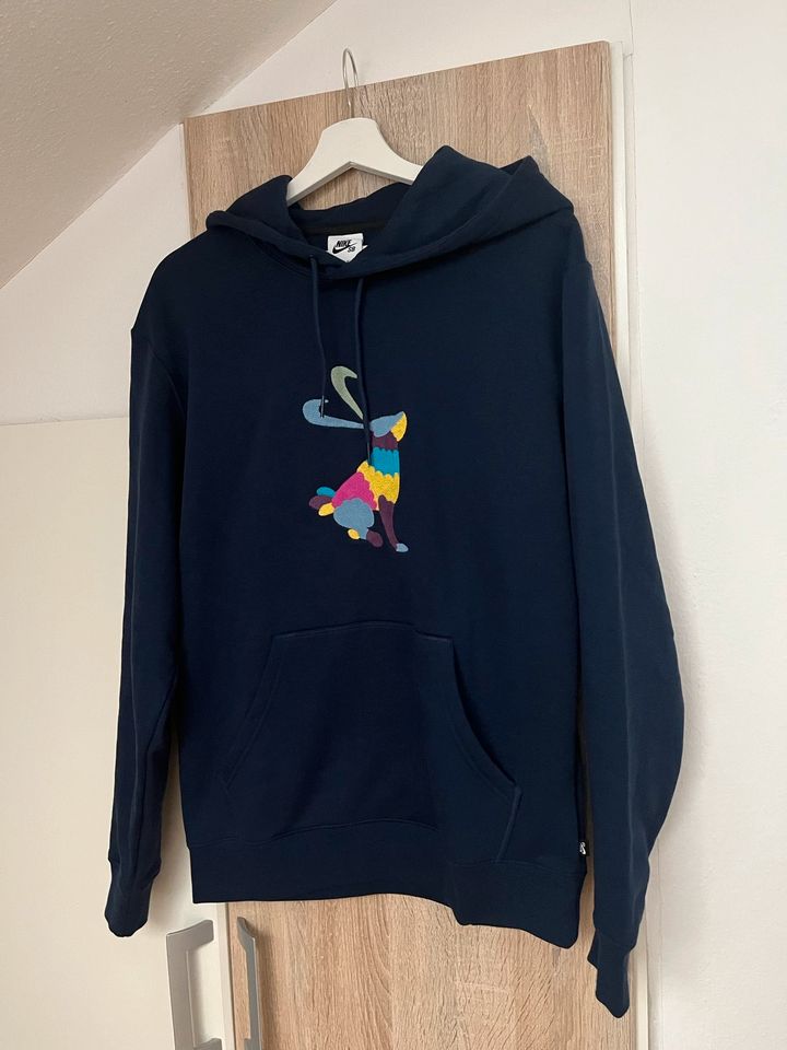 Nike SB Skateboard Hoodie „Stand Alone“, navy blau bunt, Größe XS in Dresden