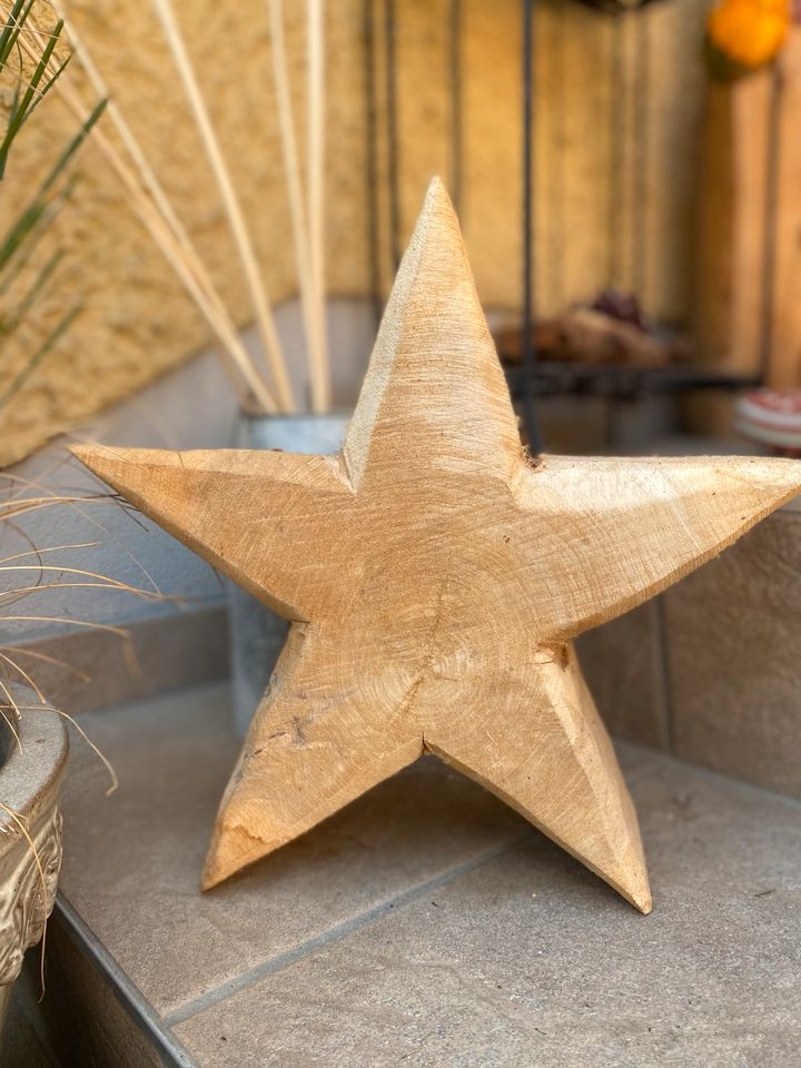 Stern aus Holz Holzkunst Weihnachten kettensägenkunst in Dresden