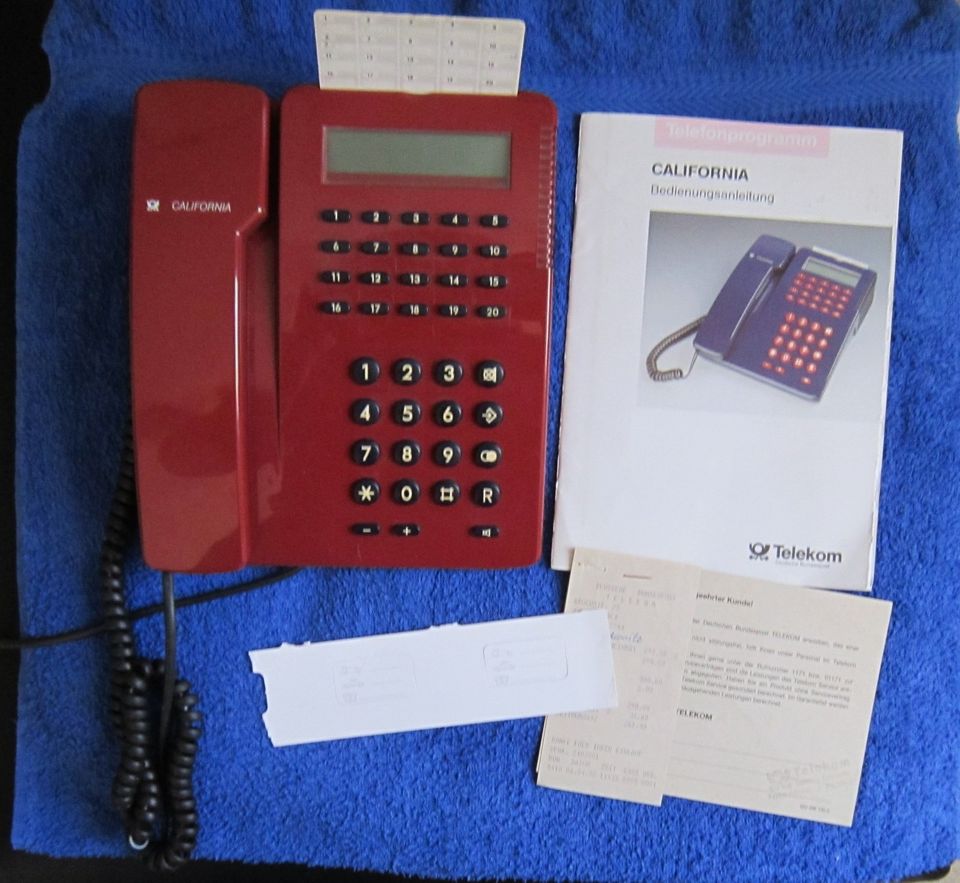 Telekom Comfort Line Telefon "California" in Weinrot in Blomberg