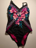 XS 34 Badeanzug schwarz lila blumen muster floral blau orange wei Bayern - Holzkirchen Vorschau