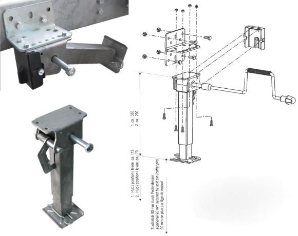 Stützen/ Wohnmobil/CamperVan// mechanisch/hydraulisch in Weißenstadt