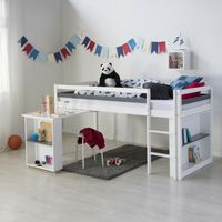 Hochbett Kinderbett 90x200 cm Stockbett Schreibtisch Weiß VB260€* Sachsen-Anhalt - Magdeburg Vorschau