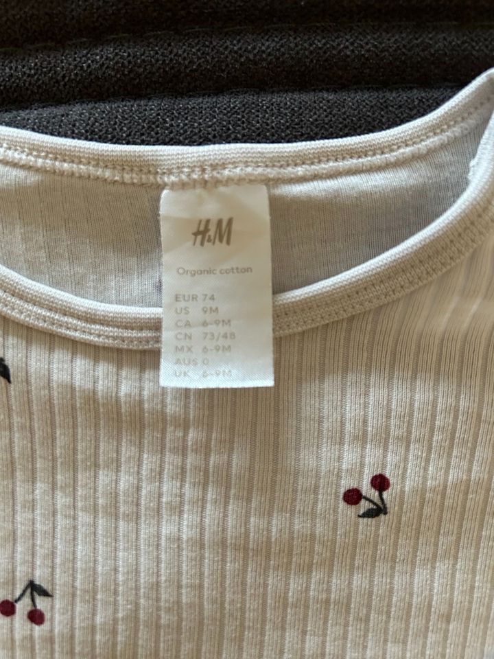 H&M Set Shirt+Hose „Kirsche“ 74 in Starnberg