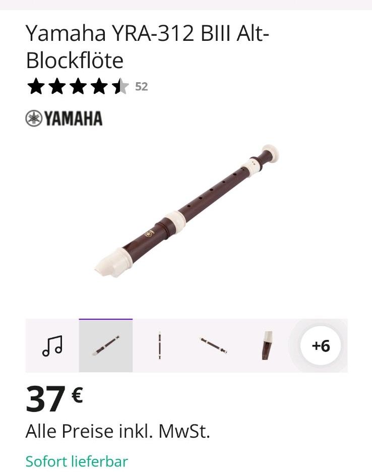 Flöte Yamaha Blockflöte in Birkenfeld