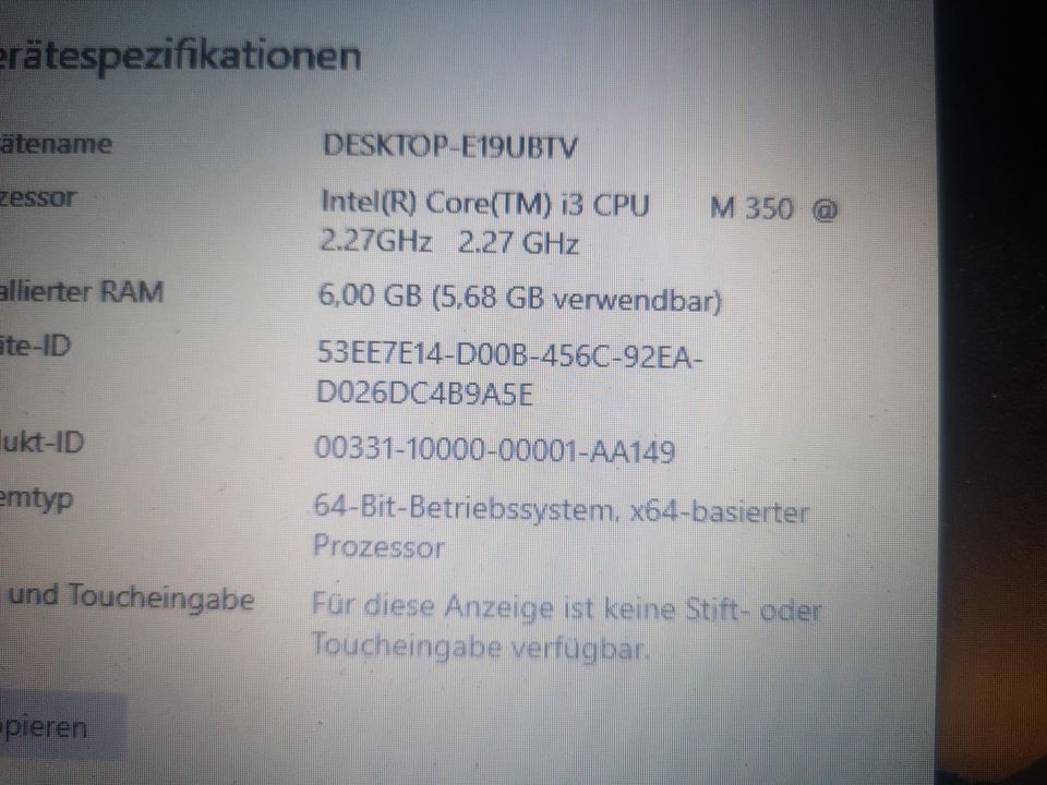 Notebook 17 Zoll,i3-2,27 GHz,6GB Ram,500GB HDD,Webcam,HDMI in Zemmer
