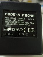 CODE-A-PHONE Netzteil 410905 für Anrufbeantworter ACC-662-8 Hessen - Langen (Hessen) Vorschau