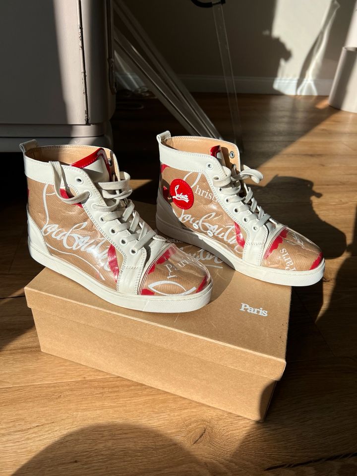 Louboutin sneaker 37 fullset original high top damen Leder Lack in Essen