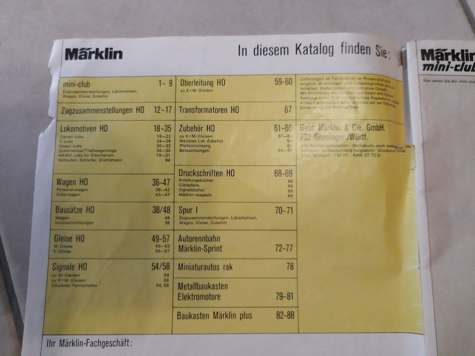 Märklin Produktkatalog 1973 DI, 90 Seiten in Kirchlengern