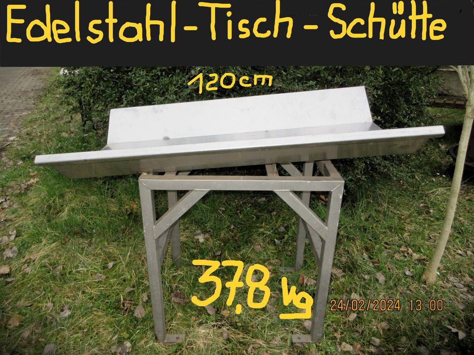 Großer - Edelstahl - Tisch - Schütte --- 37,8 kg in Lemgow