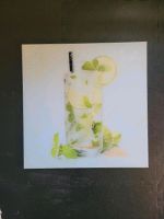 Glasbild 50x50 cm - weiß/grün Caipirinha Limette Bayern - Winkelhaid Vorschau