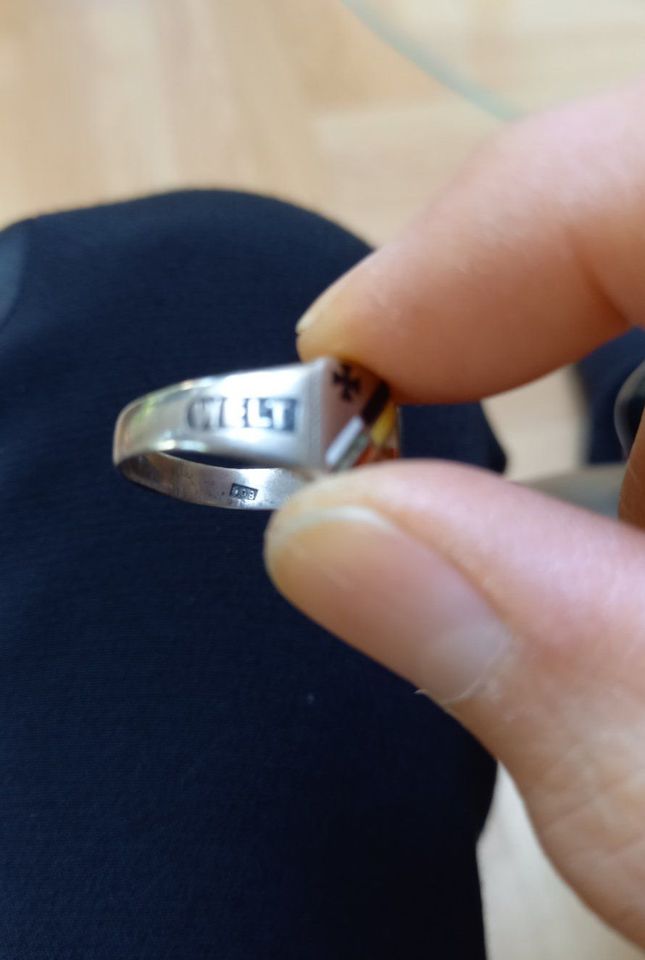 Patriotischer Allianz Ring, 1.Weltkrieg, 800 Silber, Schriftzug in Berlin