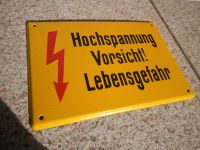 Emaille Schild Blechschild DDR Hochspannung Sachsen - Radebeul Vorschau