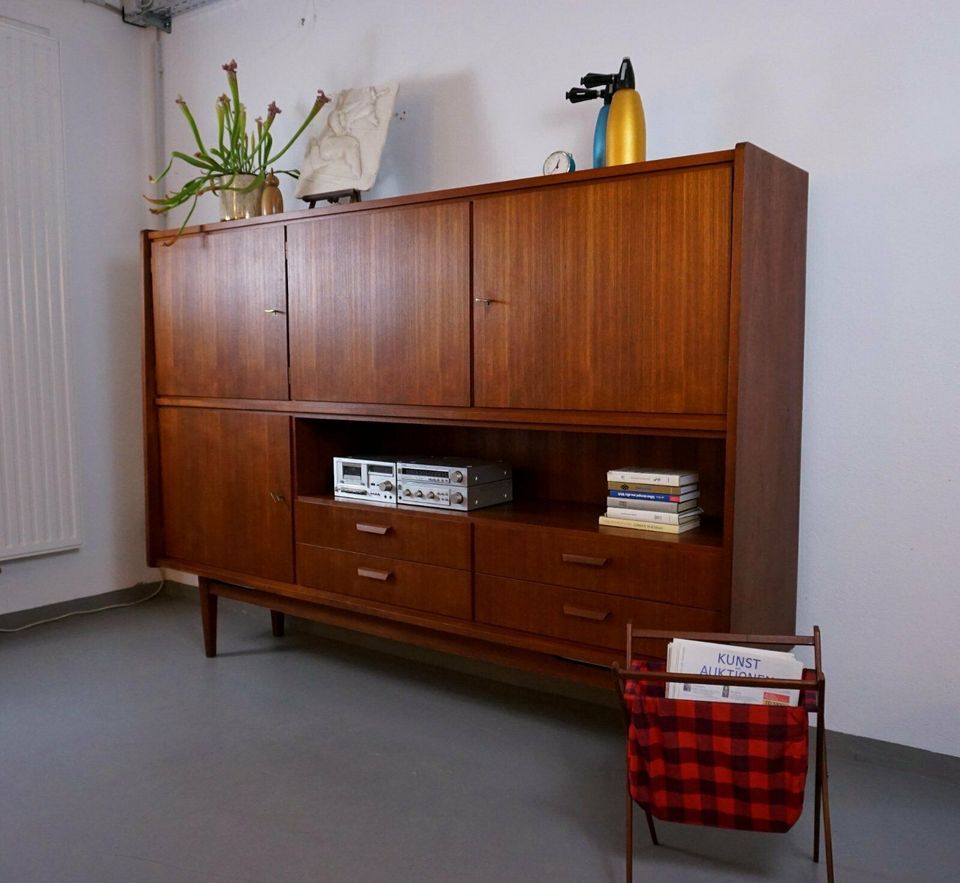 Highboard 2,20m 60er Jahre Musterring Teak Danish Design Vintage in Dresden