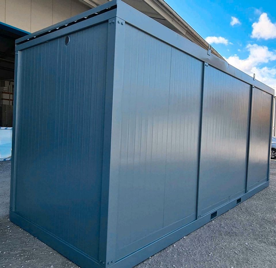 ❗❗ SONDERANGEBOT - NUR FÜR KURZE ZEIT ❗❗ Lagercontainer (vollisoliert) - 6,00 x 2,40 x 2,70 Meter - Containerlager Materialcontainer Depot Aufbewahrung Einlagerung Garage Mobiler Lagerplatz Lagerbox in Brunnen