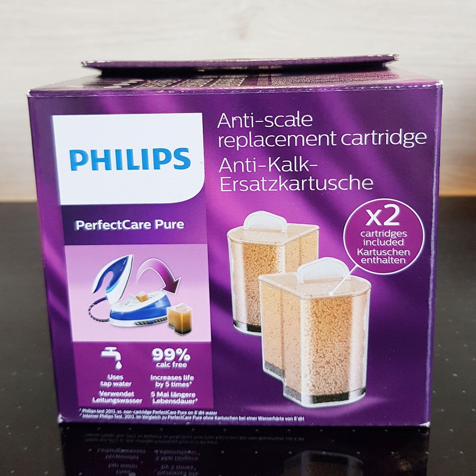 2 x Philips Anti-Kalk Ersatzkartusche, Neu, original verpackt in Bergheim