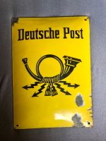 Emailschild Deutsche Post DDR 50er Jahre Postschild Emaillie Niedersachsen - Bad Bevensen Vorschau