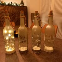 Weihnachtsdeko, Schöne beleuchtete Flaschen, 4 Stück Niedersachsen - Burgwedel Vorschau