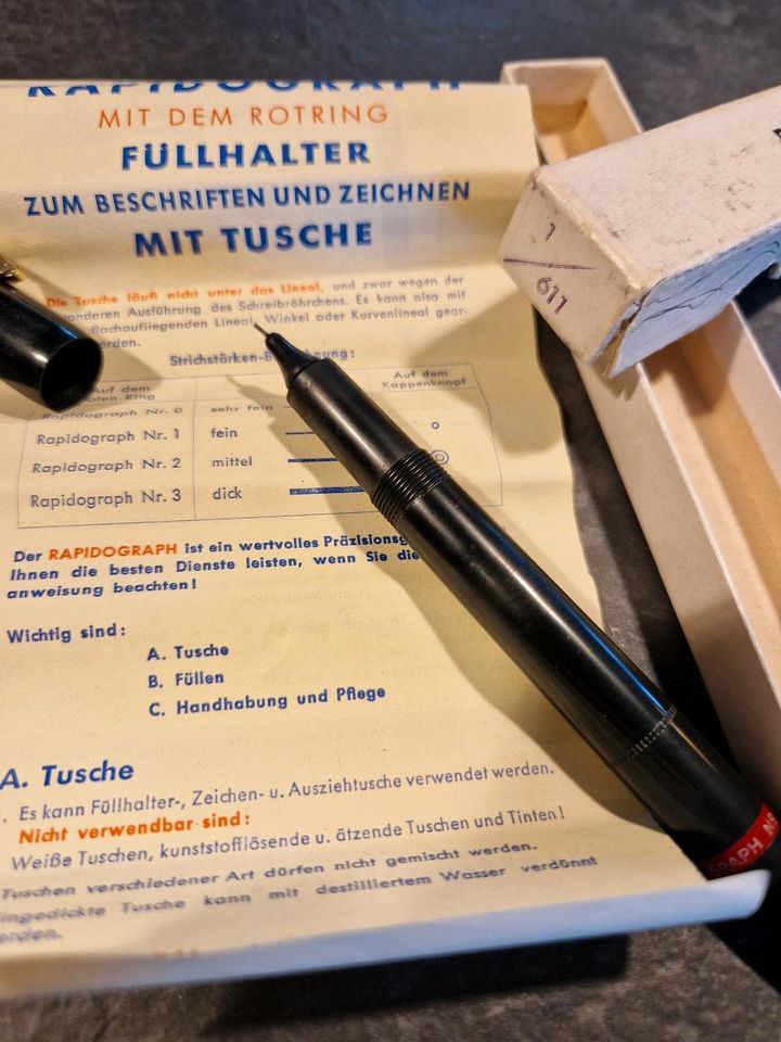 Rapidograph Rotring vintage Tuschefüller Set in Ravensburg