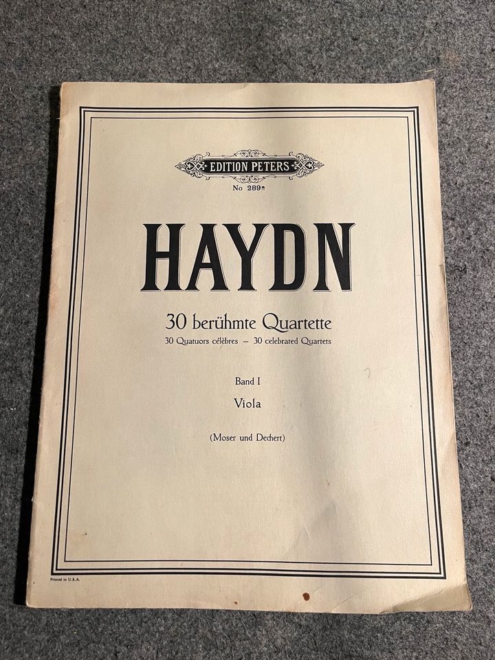 Haydn, 30 berühmte Quartette, Notenbuch, Violine in Zeitlofs