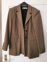 Zara taillierter Blazer mit Schulterpolstern nerzfarben khaki XL Bayern - Lichtenfels Vorschau