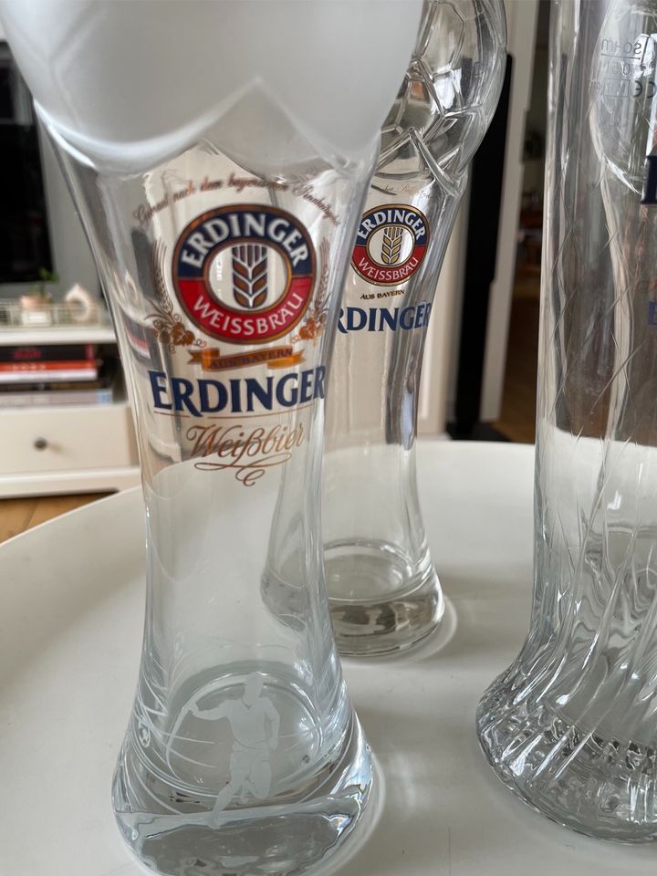 Weißbier Weizenbier Pokale Gläser Fußball Sonderedition Erdinger in Göttingen