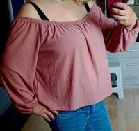 Bershka Top Bluse Shirt Style Carmen Cropped gr.L Sachsen - Lichtenstein Vorschau