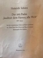 Der 100. Psalm „Jauchzet dem Herren, alle Welt“ Erstausgabe Baden-Württemberg - Balingen Vorschau