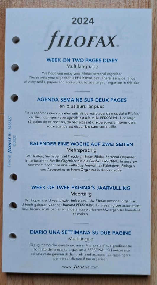 Filofax Kalendereinlagen 2024 NEU+OVP in Dortmund