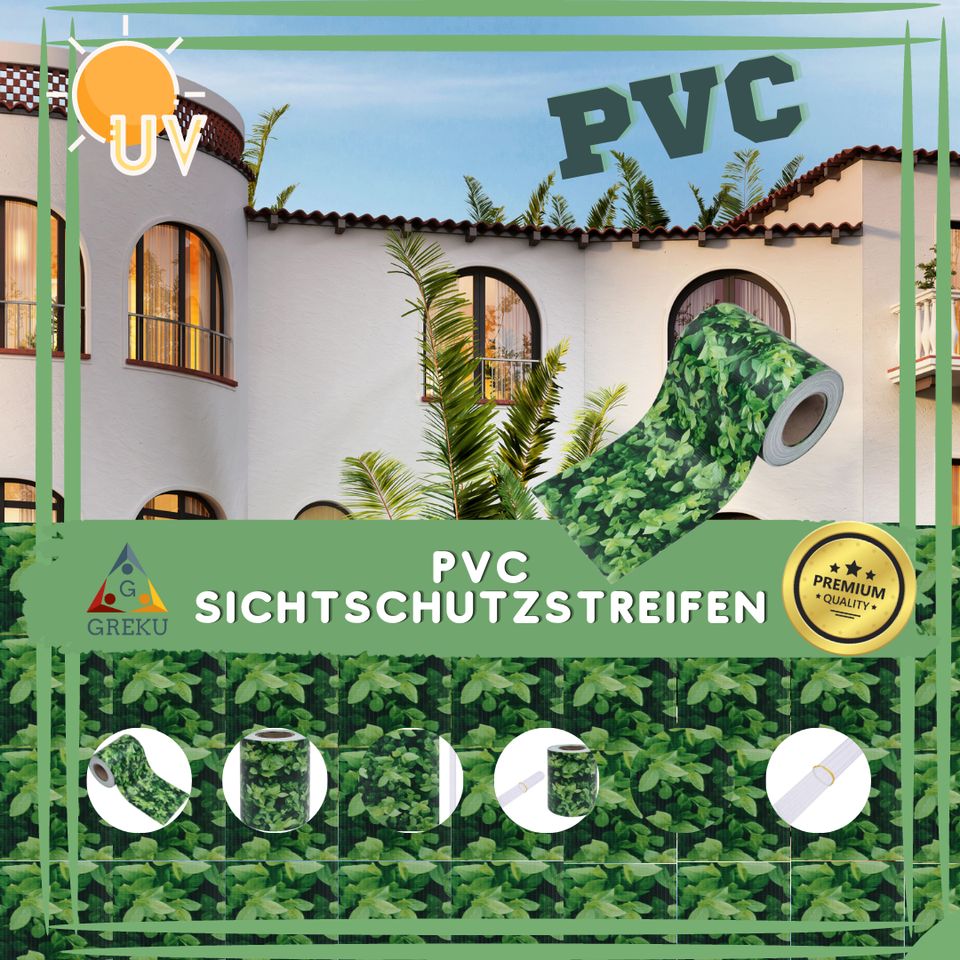 PVC Sichtschutzstreifen 0,19 x 35 m Zaunblende Gartenzaun in Kalkar