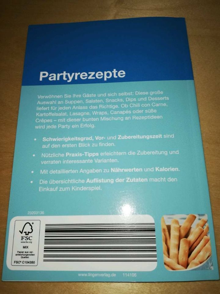 Buch Kochbuch Partyrezepte Lingen NEU in Gründau