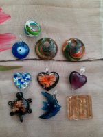 9 Handgefertigte Lampwork Glasanhänger und 1 Ring Baden-Württemberg - Neubulach Vorschau