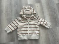 Topomini Baby Strickjacke sweatjacke Gr. 56 weiß braun gestreift Thüringen - Erfurt Vorschau