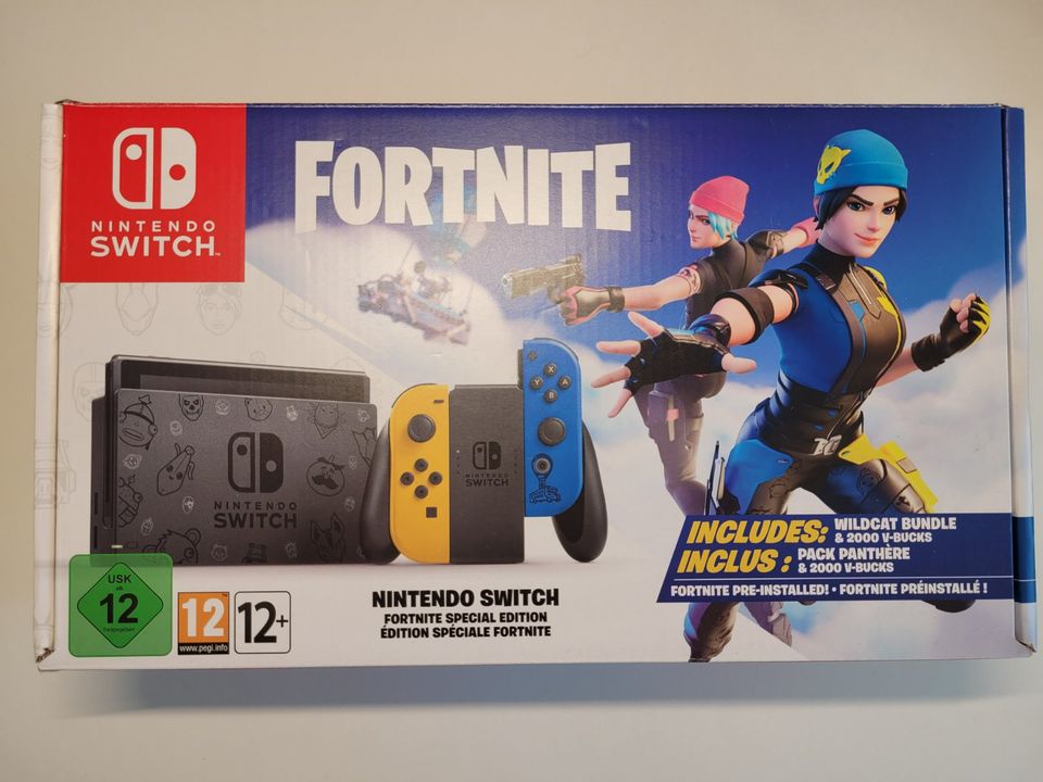 Nintendo Switch Fortnite Special Edition Wildcat OHNE Code in Taunusstein