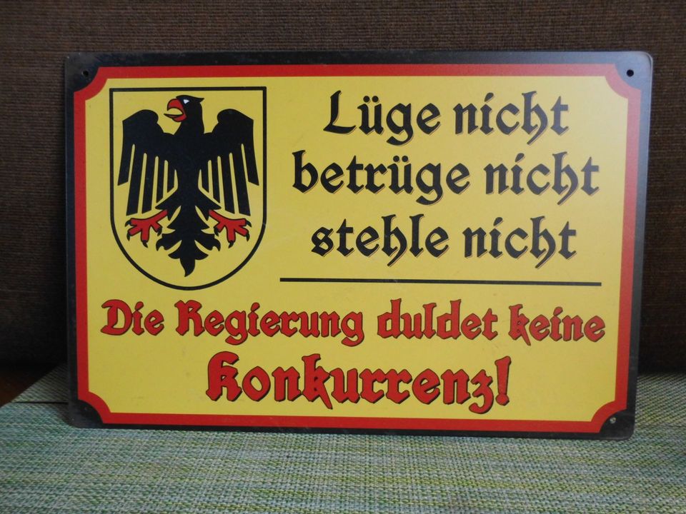 Metallschild- Blechschild, Werbeschild- in Tröbigau