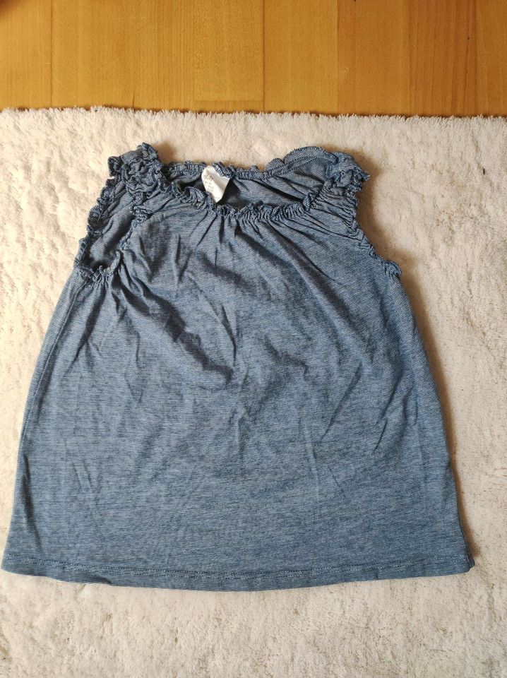 süßes Top Gr 92 H&M Trägertop Oberteil Shirt blau gestreift in Landsberg (Lech)