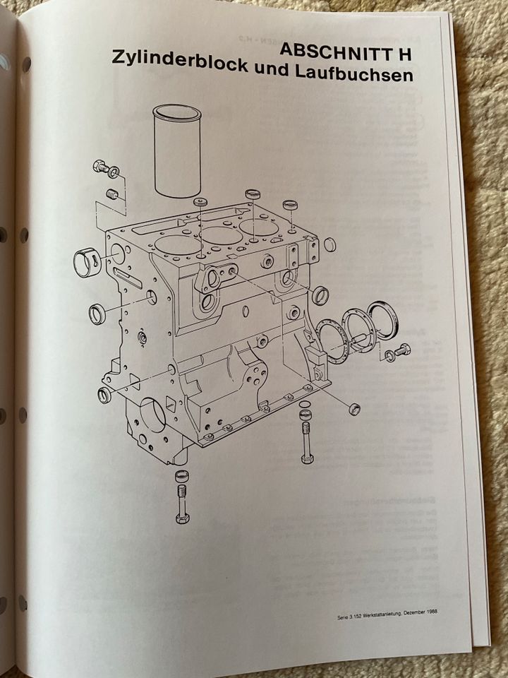 Werkstatthandbuch für Perkins Motor der Baureihe 3.152 in Schwieberdingen