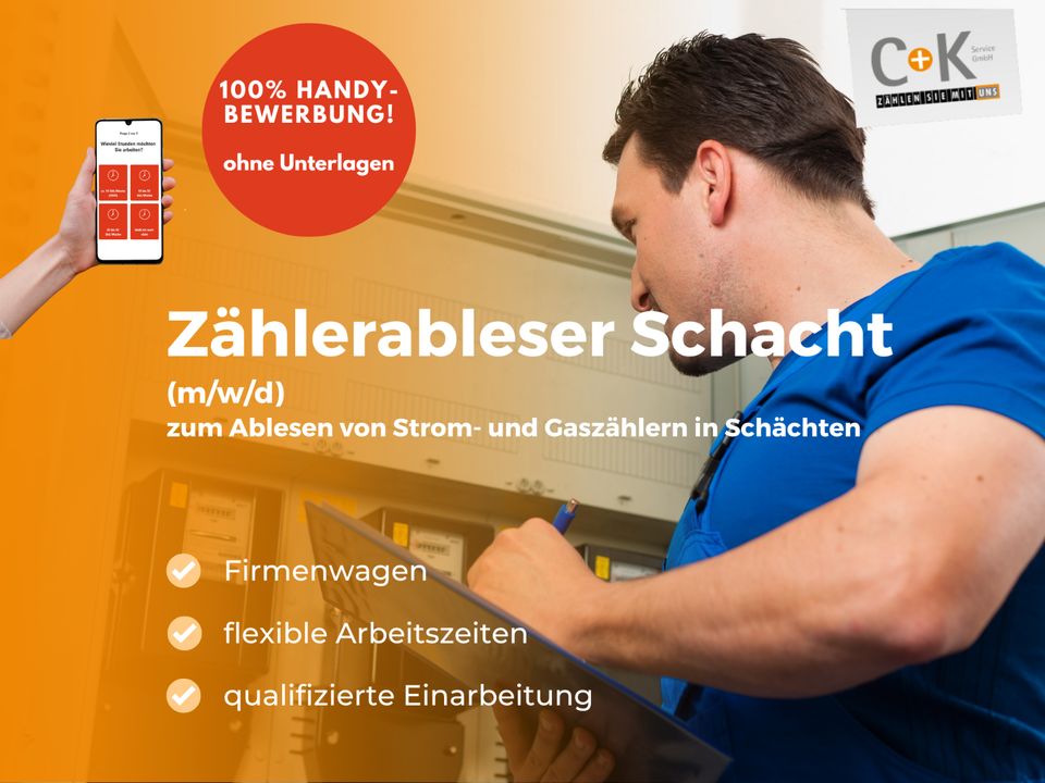 Zählerableser/in Schacht (m/w/d) mit Firmenwagen #CK15 in Brühl