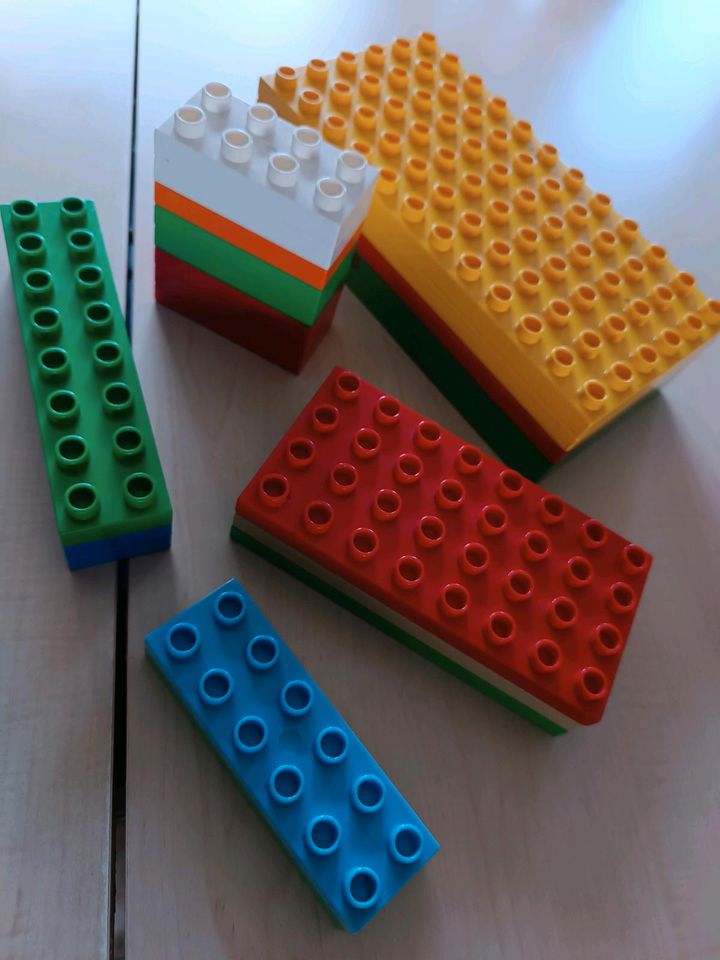 Lego Duplo Steine, Tiere, Autos, Waggons, Platten, Zahlen, etc. in Hohnstein