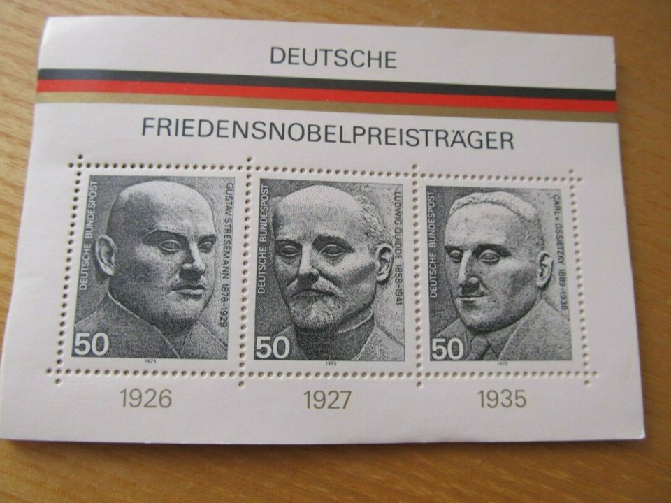 Briefmarken, Deutsche Nobelpreisträger 1926,1927,1935 in Hiltrup