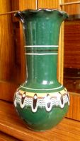 Blumenvase, grün, Steinzeug Niedersachsen - Bippen Vorschau