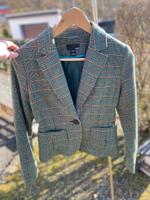 Karierter Blazer in Tweed-Optik Gr. S grün/kupfer Hessen - Steffenberg Vorschau