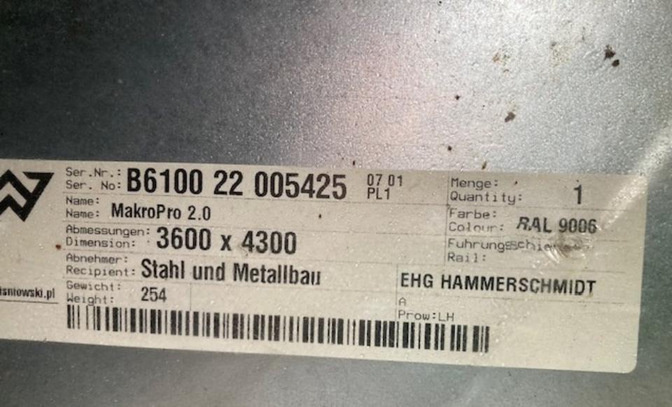 Sektionaltor Hallentor Mit Schlupftür noch Original verpackt in Bergisch Gladbach