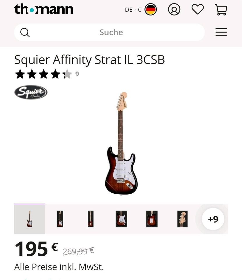 Fender Squier Strat (Affinity Series) Gitarre in Hannover