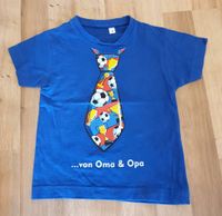 T-Shirt Motto Größe 92 Fußball Oma Opa Geschenk Krawatte Pokal Nordrhein-Westfalen - Velbert Vorschau