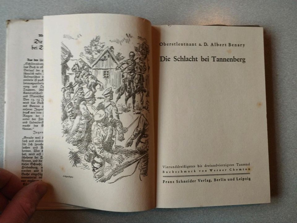 2 Bücher Tannenberg Schutzumschlag Weltkrieg WK1 Franz Schneider in Bremen