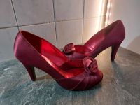 High Heels satin rot bordeaux Pumps Dortmund - Aplerbeck Vorschau