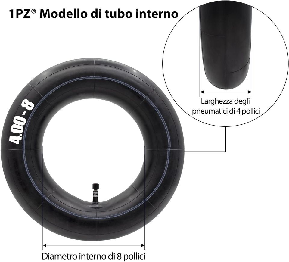 2er-Pack 4,80/4,00–8 Zoll 480/400–8 Innenrohr mit geradem TR13-Ve in Düsseldorf