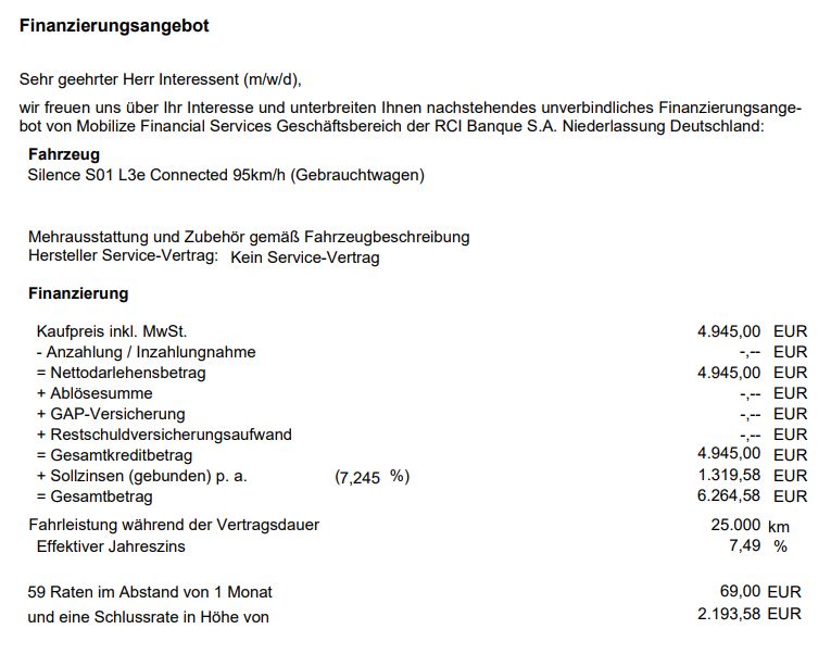 Silence S01 Connected L3e 95km/h (5,6 kWh) Farbe Slience Green ELEKTROROLLER (69 € monatlich ohne Anzahlung!) in Bielefeld